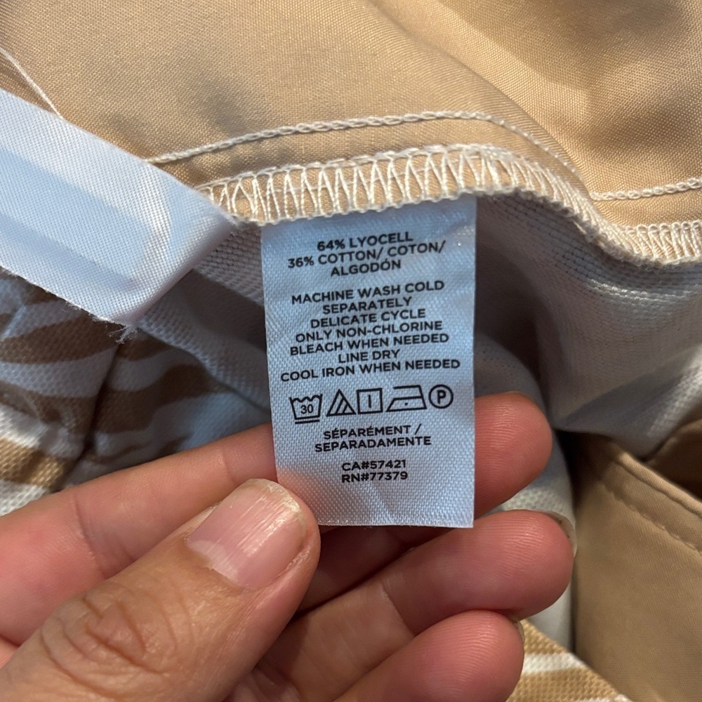 Ann Taylor Tan Zebra Print Men's Chinos - Picture 7 of 7